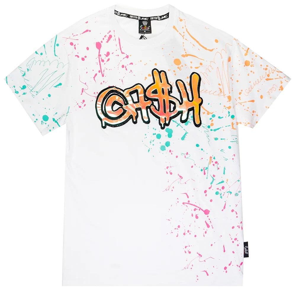 Switch Remarkable Men's T-Shirt Metallic Applique Cash Paint Splatter Tee